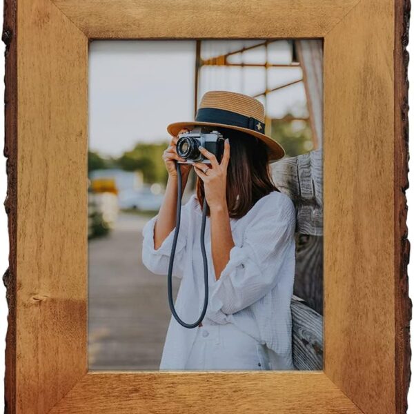 Live Edge Wood Art Frame with Natural Style