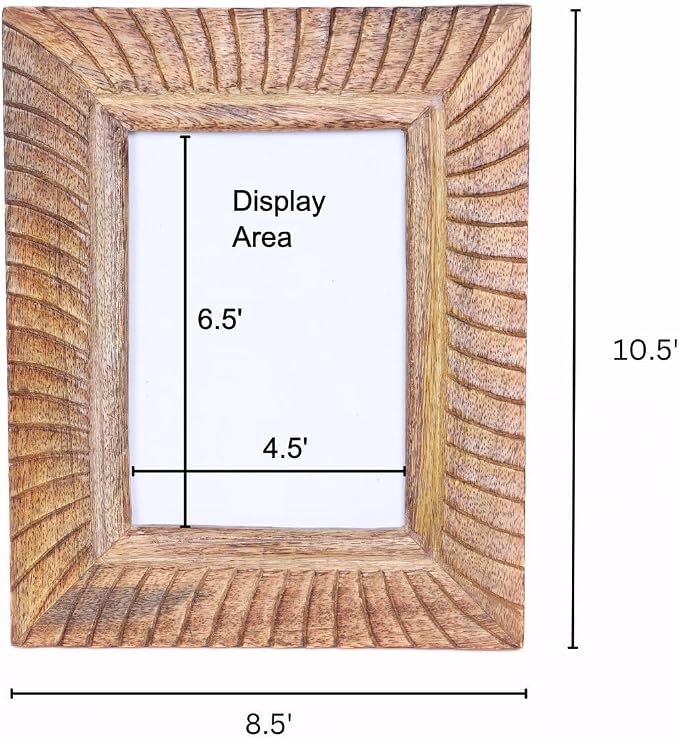 Carved Wood Art Frame with Glass Front Style - Image 2