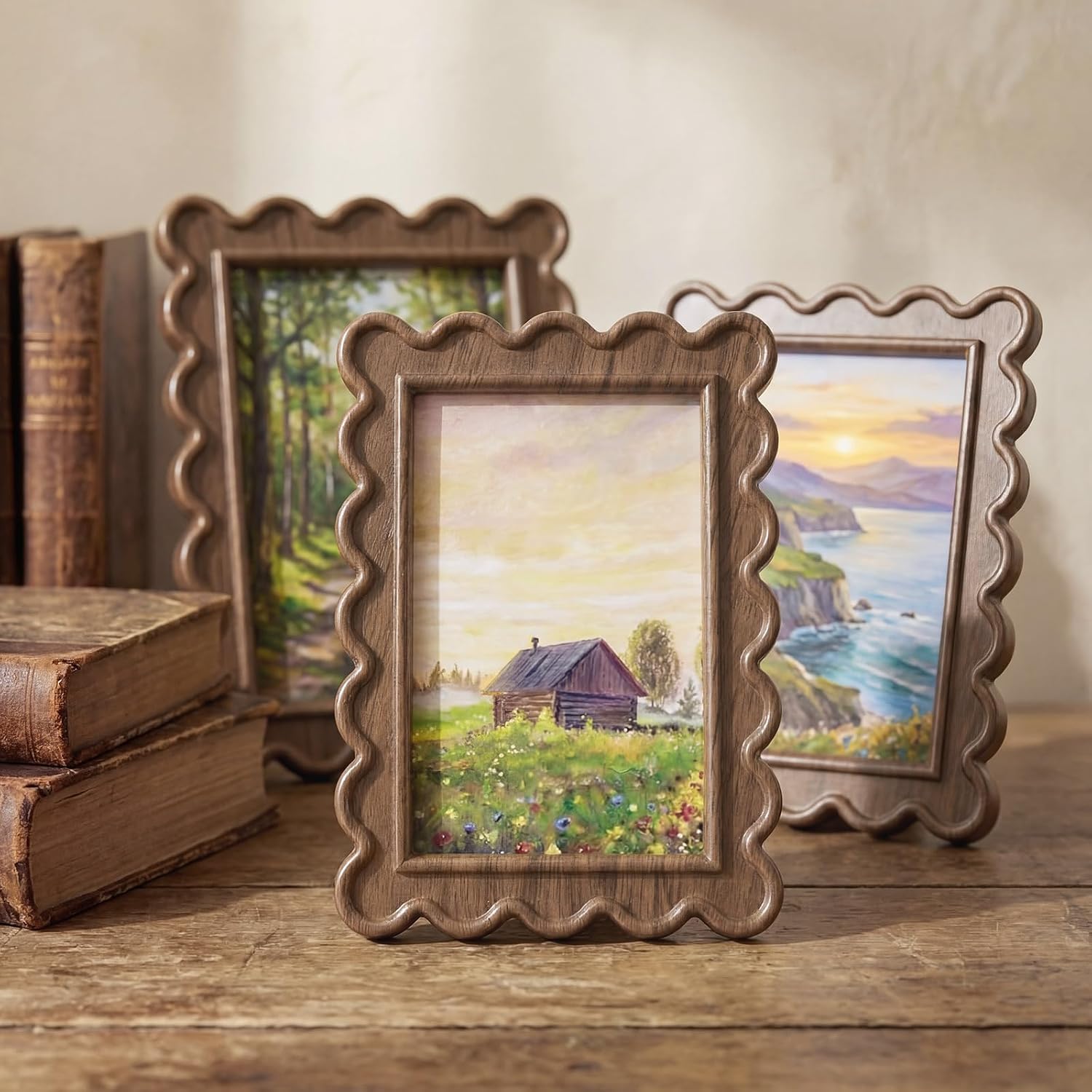 Vintage Wood Art Frame Set Style - Image 2