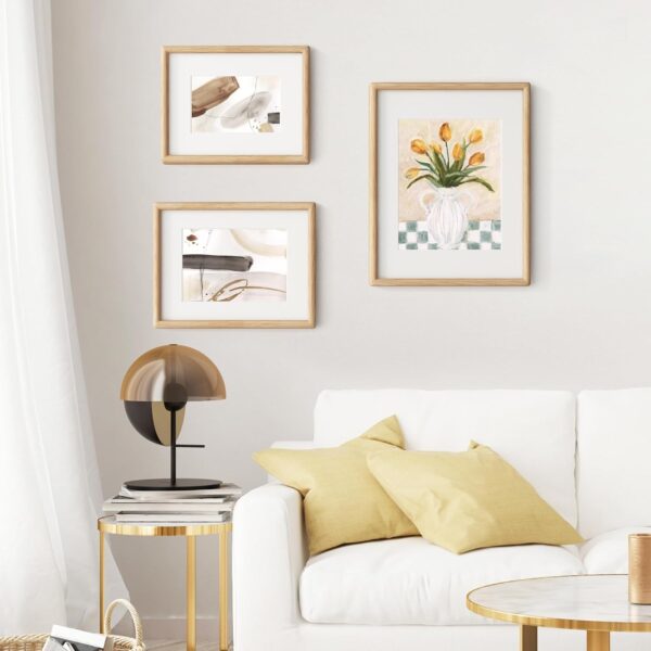Natural Wood Art Frame with Glass Cover