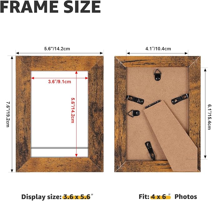 Rustic Wood Art Frame with Protective Cover - Image 2
