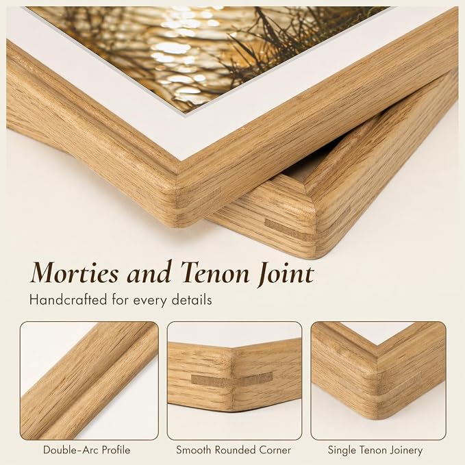 Oak Wood Art Frame with Glass Cover Style - Image 2