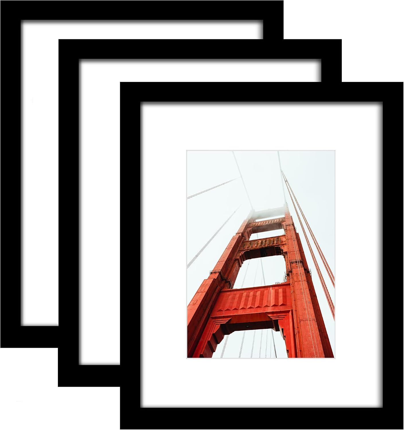 Black Wood Art Frame Set Display - Image 2