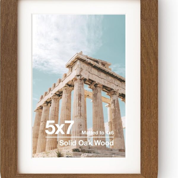 Solid Wood Art Frame with Mat and Hanging Hardware