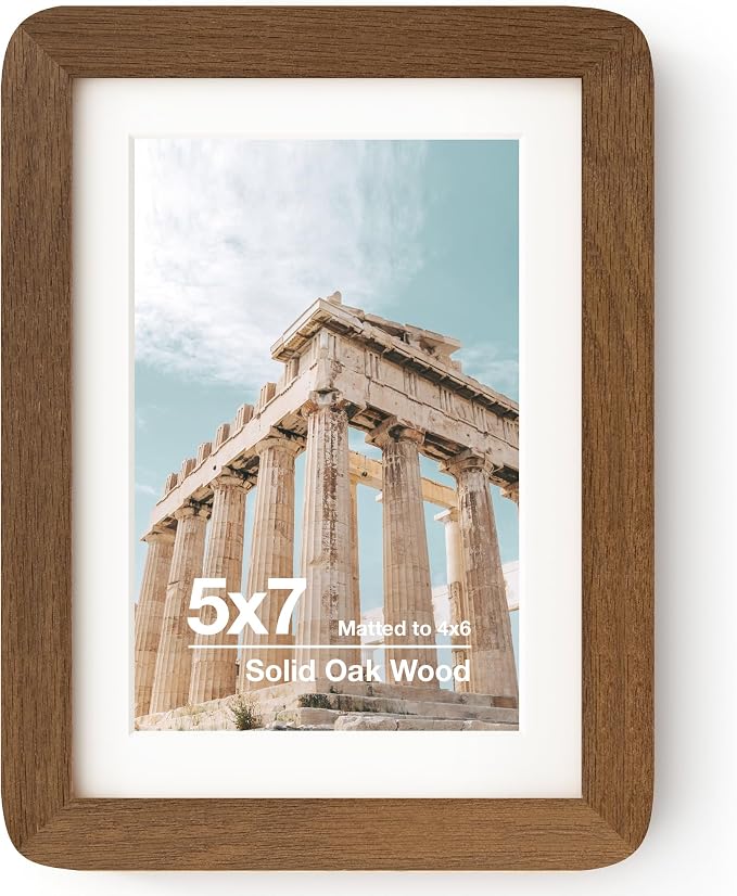 Solid Wood Art Frame with Mat and Hanging Hardware - Image 2