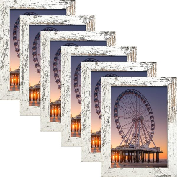 Distressed Wooden Art Frame Set with Glass Cover