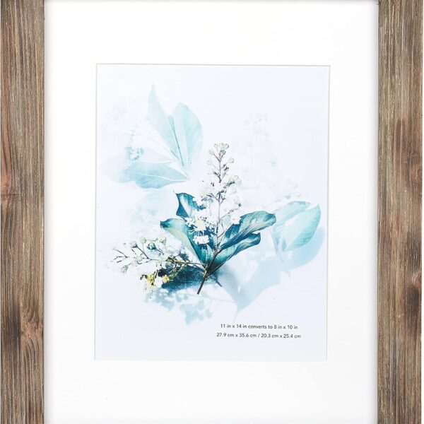 Solid Wood Art Frame with Mat Style Display