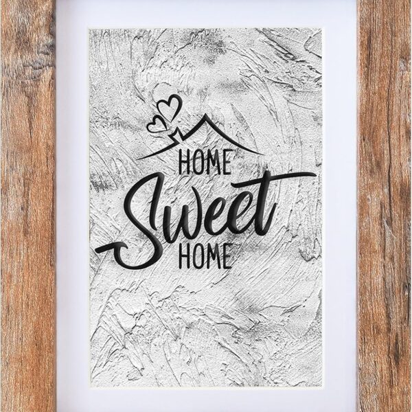 Rustic Wood Art Frame with Protective Cover Display