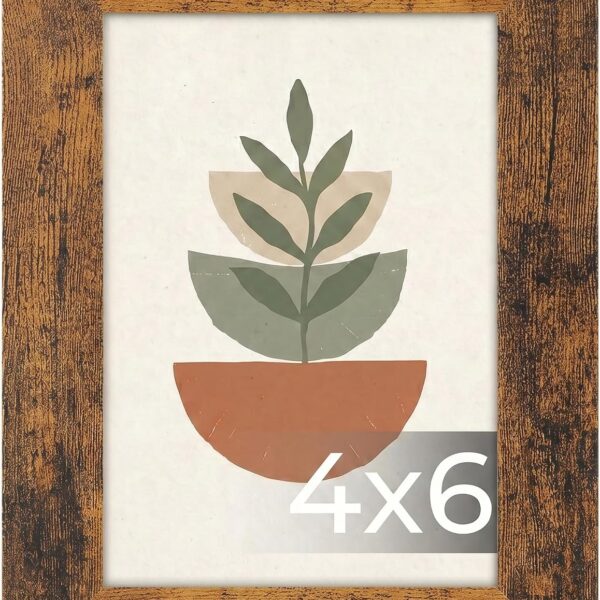 Rustic Wood Art Frame with Protective Cover